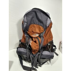 The North Face Terra 55 Camping Trail Hiking Backpack Youth - Orange Gray
